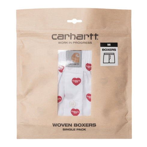 Carhartt WIP Cotton Boxer Heart Print White - Streetart.fr