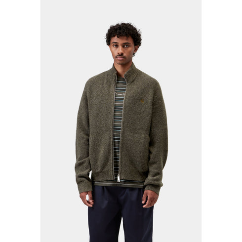 Carhartt WIP Curtis Sweater Jacket - Tangled Shungite - I037033_3ZA_XX