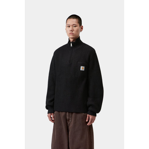 Carhartt WIP Detroit Half Zip Sweater - Black - Streetart.fr