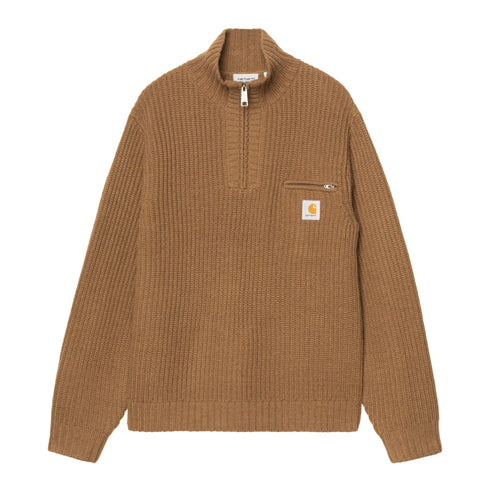 Carhartt WIP Detroit Half Zip Sweater - Wip H Brown - Streetart.fr