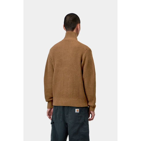 Carhartt WIP Detroit Half Zip Sweater - Wip H Brown - Streetart.fr