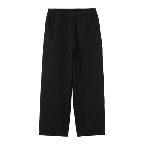 Carhartt WIP Double Knee Sweat Pant - Black Stone Washed - Streetart.fr