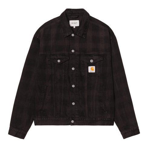 Carhartt WIP Everson Trucker Jacket - Everson Print Black / Pal - Streetart.fr