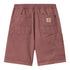 Carhartt WIP Flint Short - Dusty Pink Garment Dyed - Streetart.fr