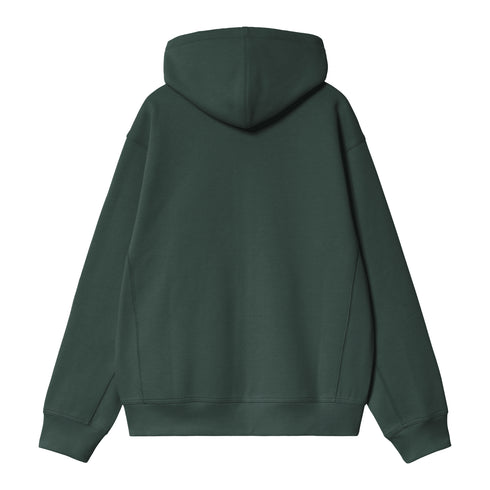 Carhartt WIP Hooded American Script Jacket Sweat - Kale Green - Streetart.fr