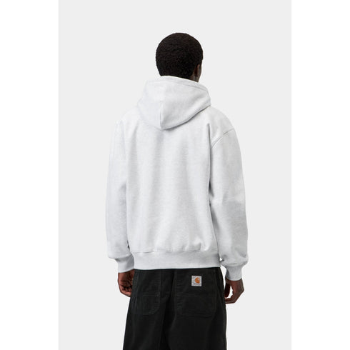 Carhartt WIP Hooded Carhartt Sweat - Ash Heather / Graphite - Streetart.fr