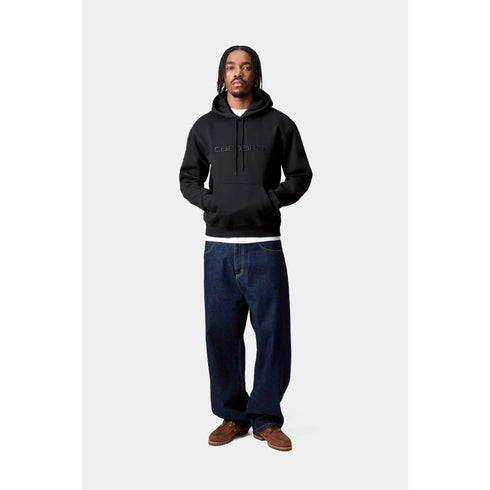 Carhartt WIP Hooded Carhartt Sweat - Black / Black - Streetart.fr