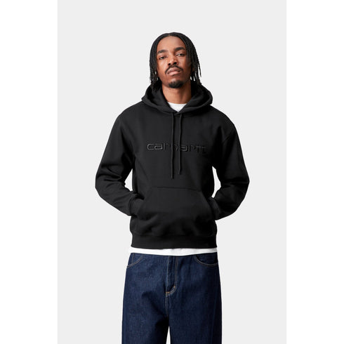 Carhartt WIP Hooded Carhartt Sweat - Black / Black - Streetart.fr