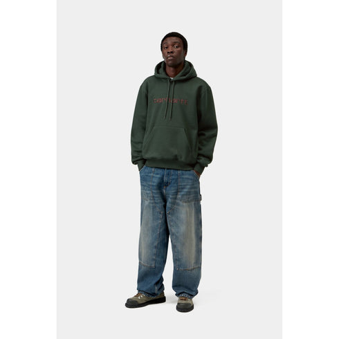 Carhartt WIP Hooded Carhartt Sweat - Dark Scarab / Palisander - Streetart.fr