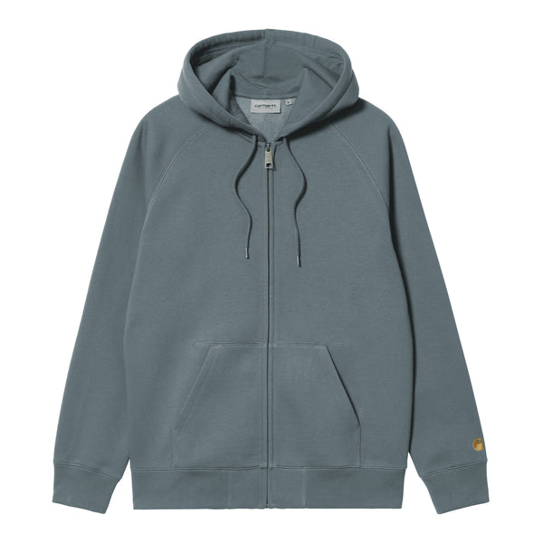 Carhartt WIP Hooded Chase Jacket - Cozy Blue / Gold - Streetart.fr