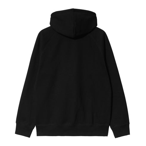 Carhartt WIP Hooded Chase Jacket Sweat Zip - Black / Gold - Streetart.fr