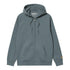 Carhartt WIP Hooded Chase Jacket Sweat Zip - Cozy Blue / Gold - Streetart.fr