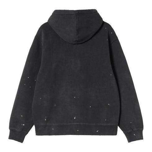 Carhartt WIP Hooded Painter Jacket - Black Destroy Wash Splaetter - Streetart.fr