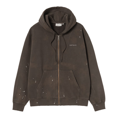 Carhartt WIP Hooded Painter Jacket - Tobacco Destroy Wash Splatter - Streetart.fr
