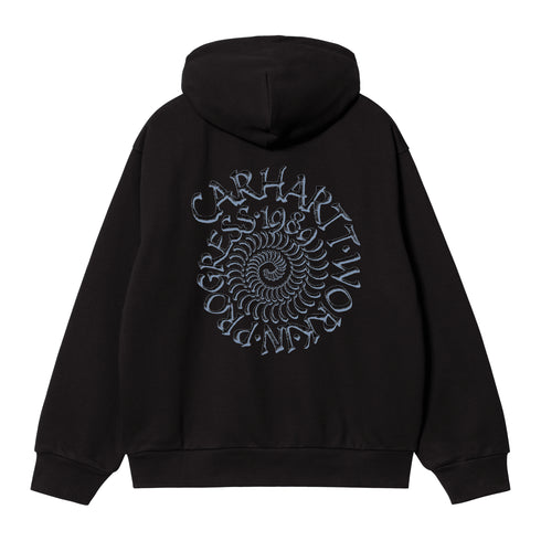 Carhartt WIP Hooded Spiral Sweatshirt - Black - Streetart.fr