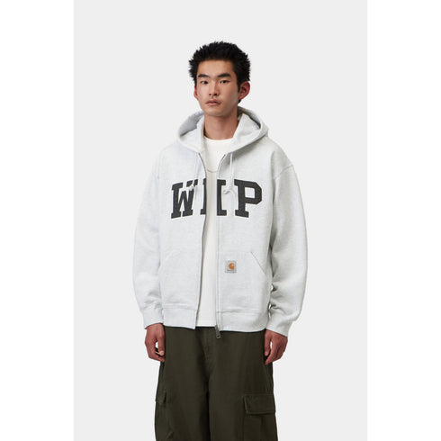 Carhartt WIP Hooded Wip Sweat Jacket - Ash Heather Stone Washed - I034691_482_06