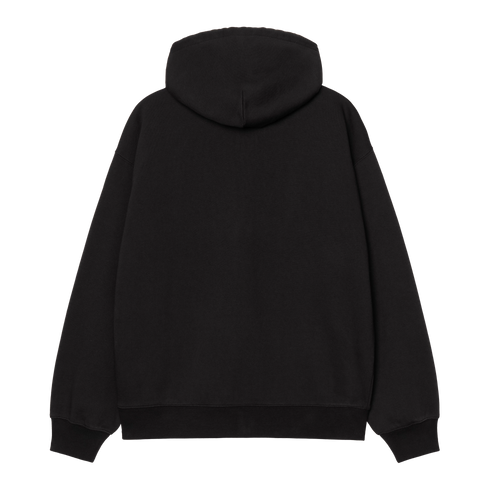 Carhartt WIP Hooded Wip Sweat Jacket - Black Stone Washed - I034691_89_06