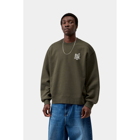 Carhartt WIP Hourglass Sweat - Cypress Stone Washed - Streetart.fr
