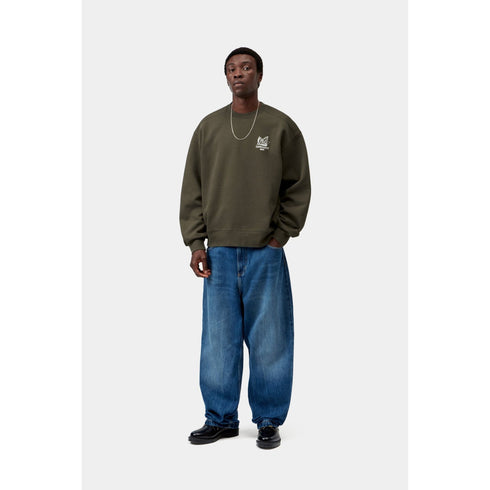 Carhartt WIP Hourglass Sweat - Cypress Stone Washed - Streetart.fr