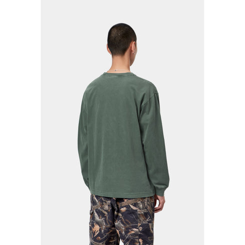 Carhartt WIP L/S Vista T-Shirt - Dark Scarab Garment Dyed - I030779_3U0_GD
