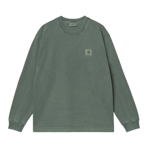 Carhartt WIP L/S Vista T-Shirt - Dark Scarab Garment Dyed - I030779_3U0_GD
