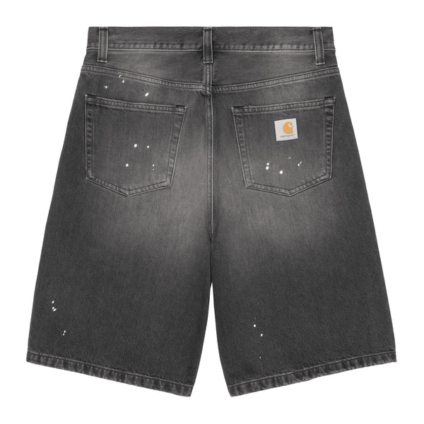 Carhartt WIP Landon Short - Black Destroy Wash Splatter - Streetart.fr