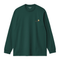 Carhartt WIP L/S American Script - Dark Fir - Streetart.fr