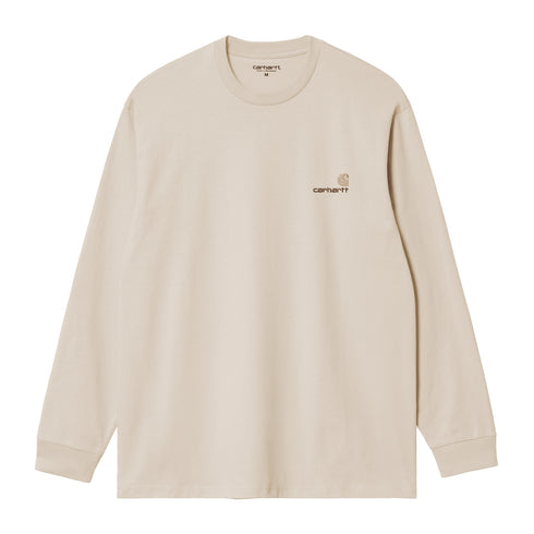 Carhartt WIP L/S American Script - Natural - Streetart.fr