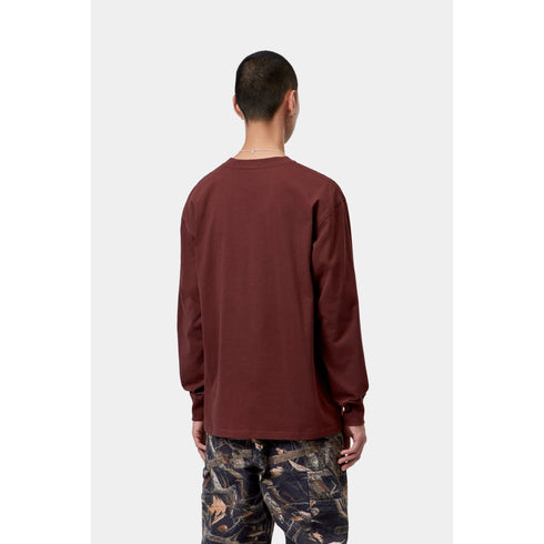 Carhartt WIP L/S American Script T-Shirt - Amarone - Streetart.fr