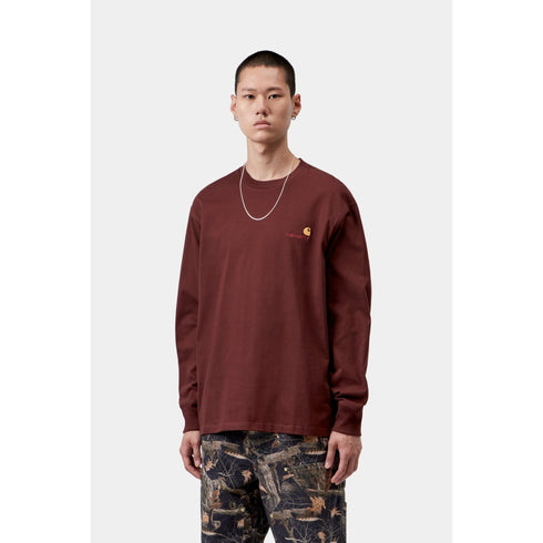 Carhartt WIP L/S American Script T-Shirt - Amarone - Streetart.fr
