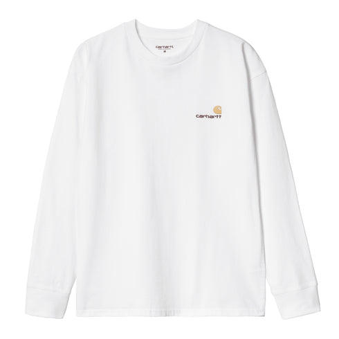 Carhartt WIP L/S American Script - White - Streetart.fr