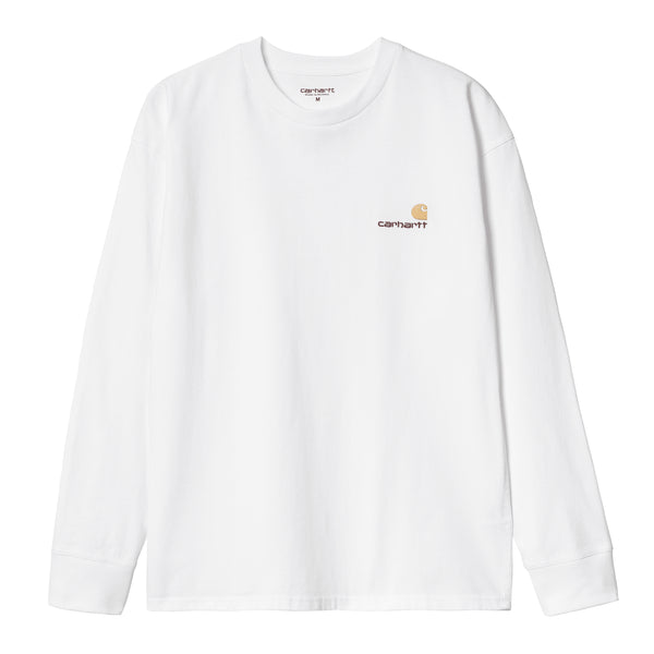 Carhartt WIP L/S American Script - White - Streetart.fr