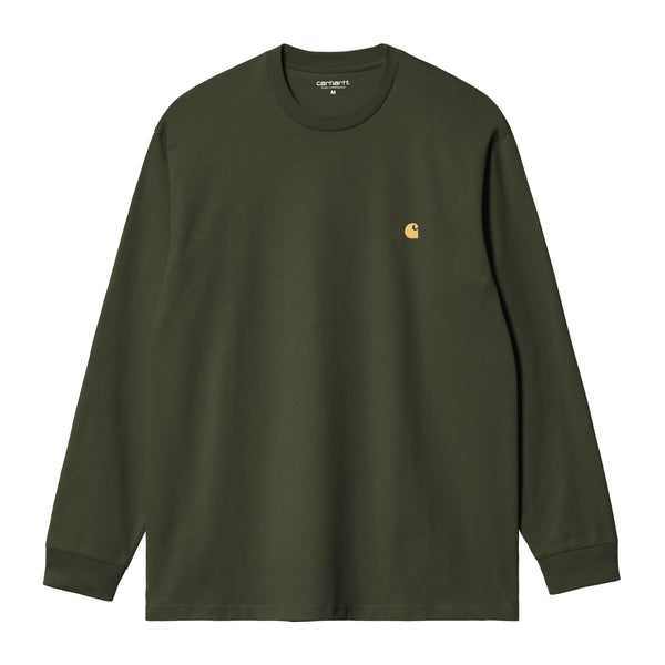 Carhartt WIP L/S Chase - Olive / Gold - Streetart.fr