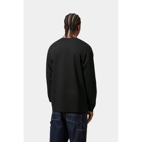 Carhartt WIP L/S Chase T-Shirt - Black / Gold - Streetart.fr