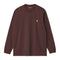 Carhartt Wip L/S Chase T-Shirt - Palisander / Gold - Streetart.fr