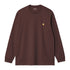 Carhartt Wip L/S Chase T-Shirt - Palisander / Gold - Streetart.fr