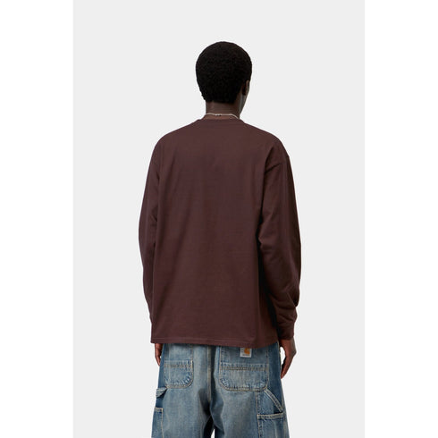 Carhartt Wip L/S Chase T-Shirt - Palisander / Gold - Streetart.fr