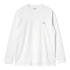 Carhartt WIP L/S Chase - White / Gold - Streetart.fr