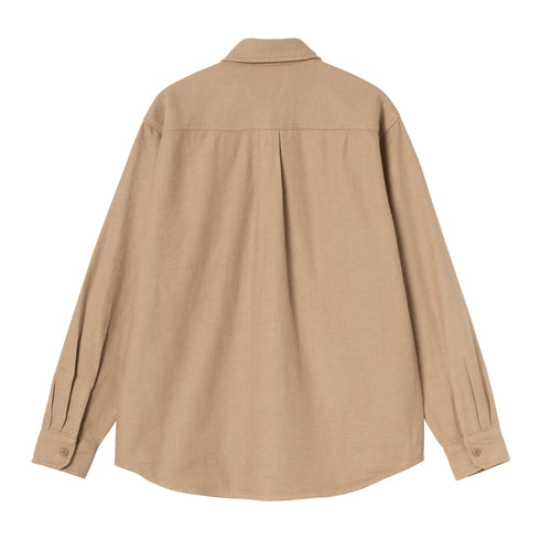 Carhartt WIP L/S Edgar Shirt Chemise - Peanut / Wax - Streetart.fr