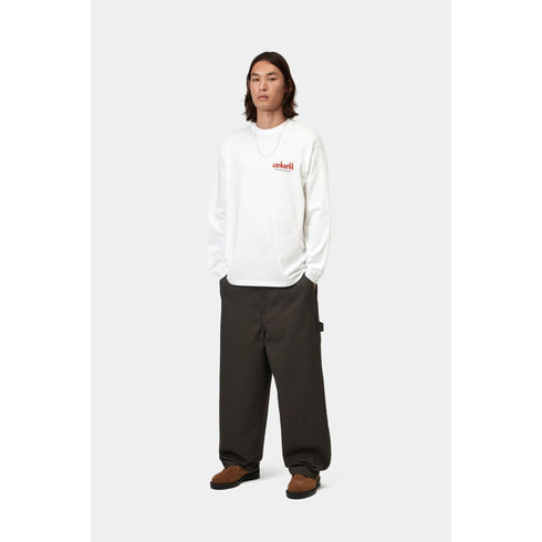 Carhartt WIP L/S Framework T-Shirt - White - Streetart.fr