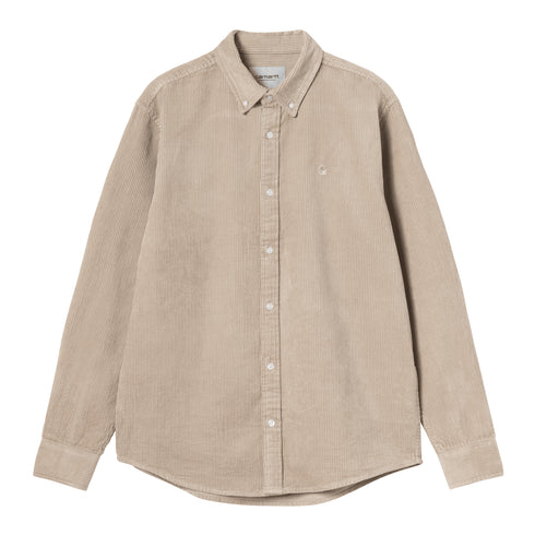 Carhartt WIP L/S Madison Cord Shirt Chemise - Wall / Wall - Streetart.fr