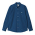 Carhartt WIP L/S Madison Ls - Shirt Elder / White - Streetart.fr