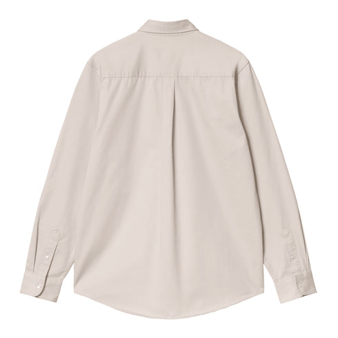Carhartt WIP L/S Madison Ls - Shirt Moonbeam / Black - Streetart.fr