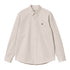 Carhartt WIP L/S Madison Ls - Shirt Moonbeam / Black - Streetart.fr