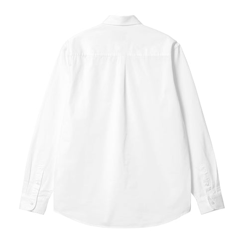 Carhartt WIP L/S Madison Shirt Chemise - White / Black - Streetart.fr