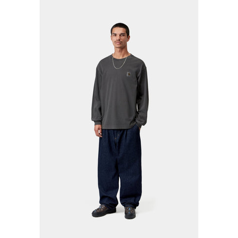 Carhartt Wip L/S Vista T-Shirt - Black Garment Dyed - Streetart.fr