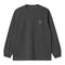 Carhartt Wip L/S Vista T-Shirt - Black Garment Dyed - Streetart.fr