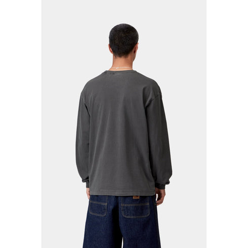 Carhartt Wip L/S Vista T-Shirt - Black Garment Dyed - Streetart.fr