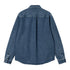 Carhartt WIP L/S Weldon Shirt Blue Heavy Stone Wash - Streetart.fr