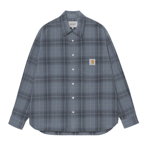 Carhartt WIP L/S Wilbert Shirt Chemise - Wilber Check / Velvet Blue - Streetart.fr